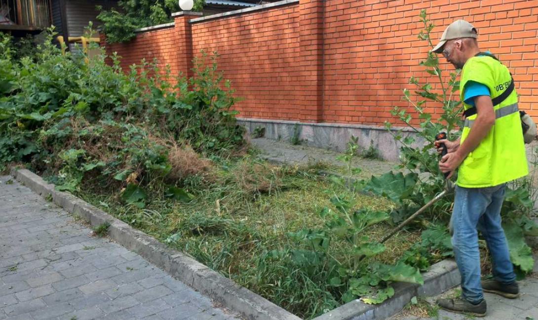 На протязі усього сезонного періоду з квітня по жовтень ТОВ «Екологія-Д»  активно проводить покіс трави