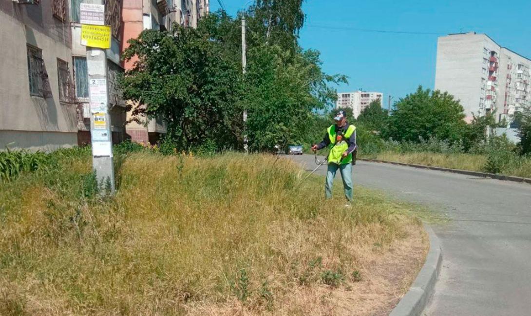 Працівники «Екології-Д» продовжують прибирання прибудинкової території